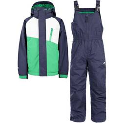 Trespass Kid's Crawley Waterproof Ski Suit Set - Clover