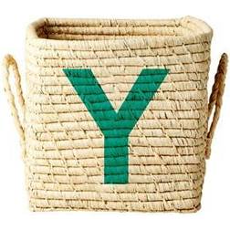 Rice Raffia Square Basket Y