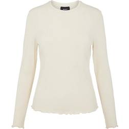 Object Ribbed Long Sleeved Top - Sandshell