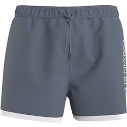 Calvin Klein Core Solid Short Runner Swim Shorts - Overcast Grey