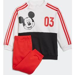 adidas Disney Mickey Mouse Jogger Set - White/Vivid Red/Black (GT9477)