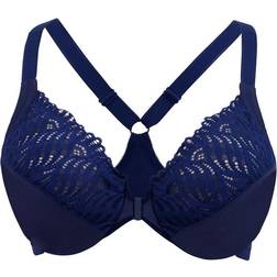 Glamorise Front Close T-Back WonderWire Bra - Blue