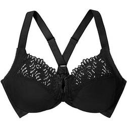 Glamorise Front Close T-Back WonderWire Bra - Black