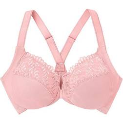 Glamorise Front Close T-Back WonderWire Bra - Pink Blush