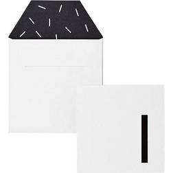 Design Letters Invites Birthday Card 1 White/Black