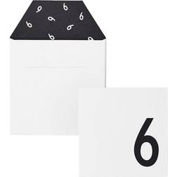 Design Letters Invites Birthday Card 6 White/Black