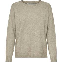 Only Solid Color Knitted Sweater - Beige