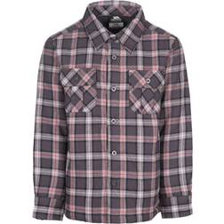 Trespass Average Long Sleeved Gingham Shirt - Gris