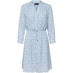 Selected Damina Printed Long Sleeved Dress - Blue/Arctic Ice