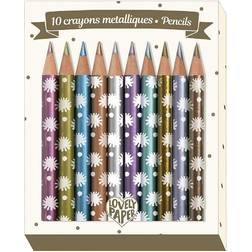 Djeco Lovely Paper Mini Metallic Pencils 10-pack