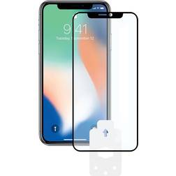 Ksix Film Protecteur en Verre Trempé pour Téléphone Portable Iphone X, Xs 2.5D Noir