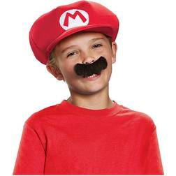 Disguise Child Super Mario Bros. Hat and Mustache Mario Costume Kit Nintendo Accessories