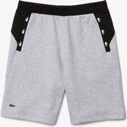 Lacoste Contrast Accents Fleece Shorts - Grey Chine/Black