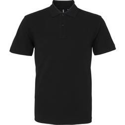 ASQUITH & FOX Menselijk Organisch Klassiek Fit Poloshirt Zwart