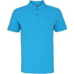 ASQUITH & FOX Organic Classic Fit Polo Shirt - Turquoise