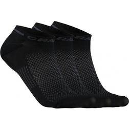 Craft Core Dry Shaftless 3-pack Socks - Black