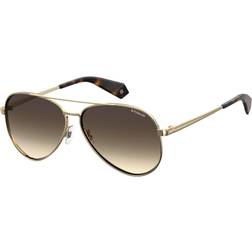 Polaroid PLD 6069/S/X Gold Aviator Sunglasses Women