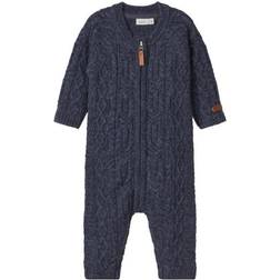 Name It Wrilla Wool LS Knit Suit Blue Unisex Azul