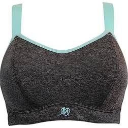 Pour Moi Energy Empower U/W Lightly Padded Convertible Sports Bra - Grey/Aqua