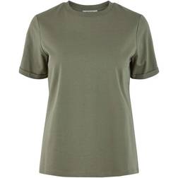 Pieces T-shirt Regular Fit Manches Courtes Vert 17086970