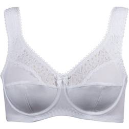 Damella Classic Underwire Lace Bra - White