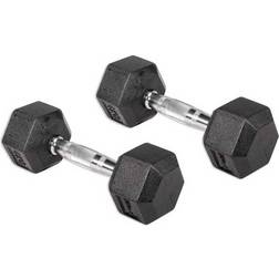 Olive Rubber Hex Dumbbell 2x5kg