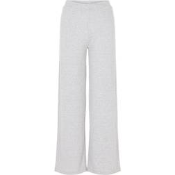 Pieces Pantalon Loose Fit Taille Élastiquée Gris