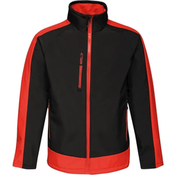 Regatta Contrast 3 Layer Printable Softshell Jacket - Black/Classic Red