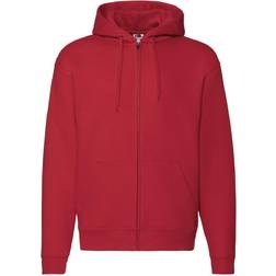 Fruit of the Loom Zip Through Hooded Sweatshirt - Red