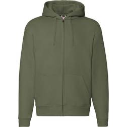 Fruit of the Loom Zip Through Hooded Sweatshirt - Classic Olive