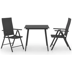 vidaXL 3060064 Set da pranzo per patio, 1 Tavolo incluso 2 Sedie