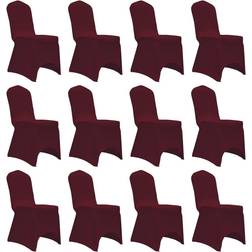 vidaXL 279093 12-pack Sædebetræk Rød, Hvid