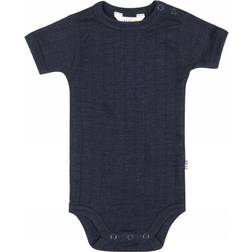 Joha Wool/Silk S/S Bodysuit - Navy (65519-185-413)