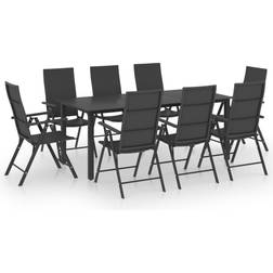 vidaXL 3060051 Juego de comedor de patio, 1 Mesa incl. 8 Sillas