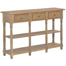 vidaXL 280019 Natural Wood Avlastningsbord 30x120cm