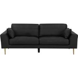 Beliani Torget Black Sofa 226cm 3-Sitzer