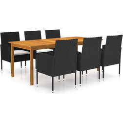 vidaXL 3067926 Essgruppe, 1 Tisch einschl. 6 Stühle