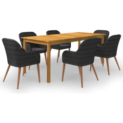 vidaXL 3067918 Matgrupp, 1 Bord inkl. 6 Stolar