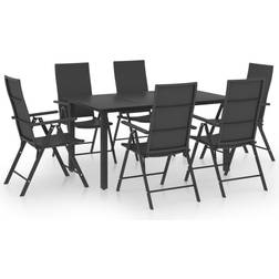 vidaXL 3060049 Set da pranzo per patio, 1 Tavolo incluso 6 Sedie