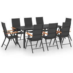 vidaXL 3060075 Ensemble repas de patio, 1 Table incluse 8 Chaises