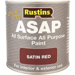 Rustins Quick Dry All Surface All Purpose Wood Paint Red 0.25L