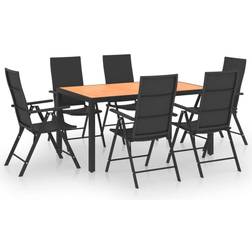 vidaXL 3060055 Juego de comedor de patio, 1 Mesa incl. 6 Sillas