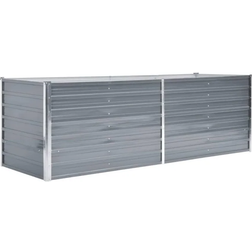 vidaXL Plantenbak Verhoogd 240 x 80 x 77 cm Gegalvaniseerd Staal