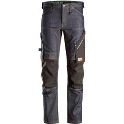 Snickers Workwear 6956 FlexiWork Denim Work Trousers - Denim/Black