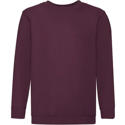 Fruit of the Loom Childrens Unisex Set In Sleeve Sweatshirt 2-pack - Burgundy