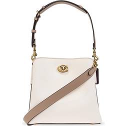 Coach Willow Colorblock Bucket Bag - Brass/Chalk Multi