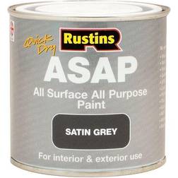 Rustins Quick Dry All Surface All Purpose Wood Paint Grey 1L