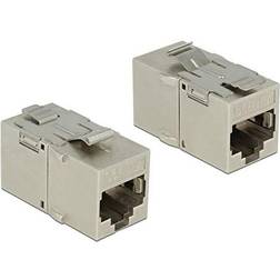 DeLock Keystone RJ45-RJ45 STP Cat6a F-F Adapter