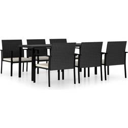 vidaXL 3065709 Patio Dining Set, 1 Table incl. 6 Chairs