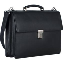 Leonhard Heyden Berlin Briefcase 2 Compartments - Black